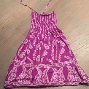 Purple, white, summer dress